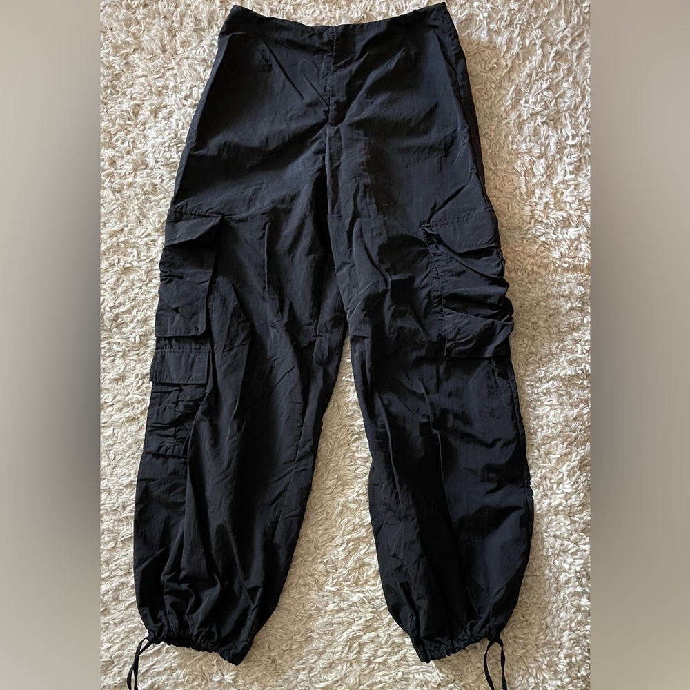 Zara Nylon Cargo Pants